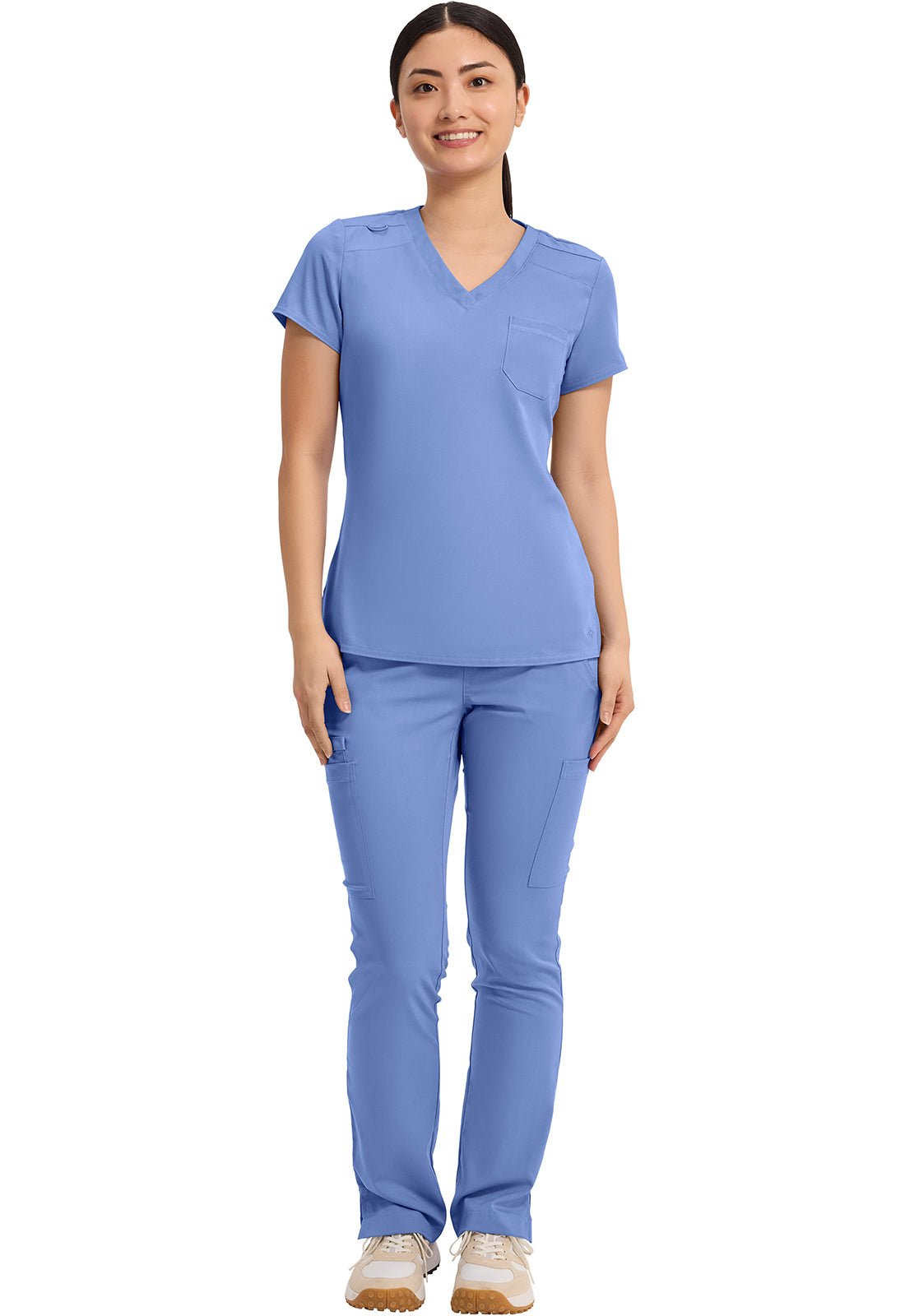 Med Couture Touch Scrubs V Neck Top MC7448 - Scrubs Select