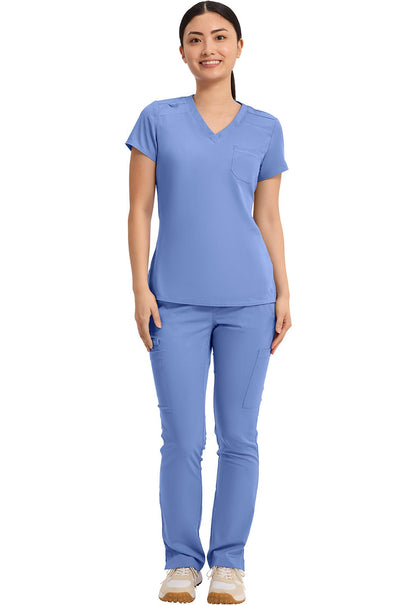 Med Couture Touch Scrubs V Neck Top MC7448 - Scrubs Select