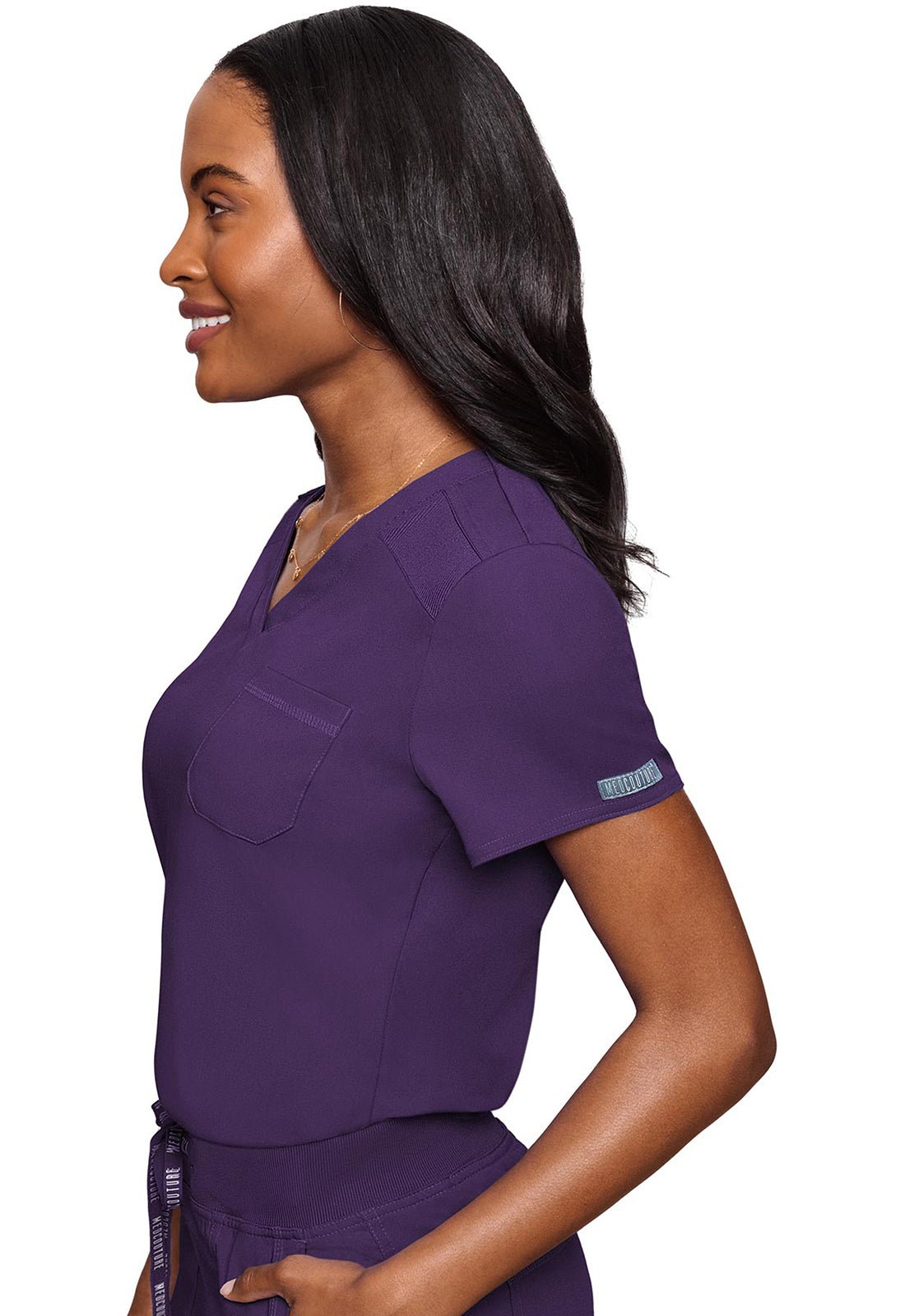 Med Couture Touch Scrubs V Neck Top MC7448 - Scrubs Select