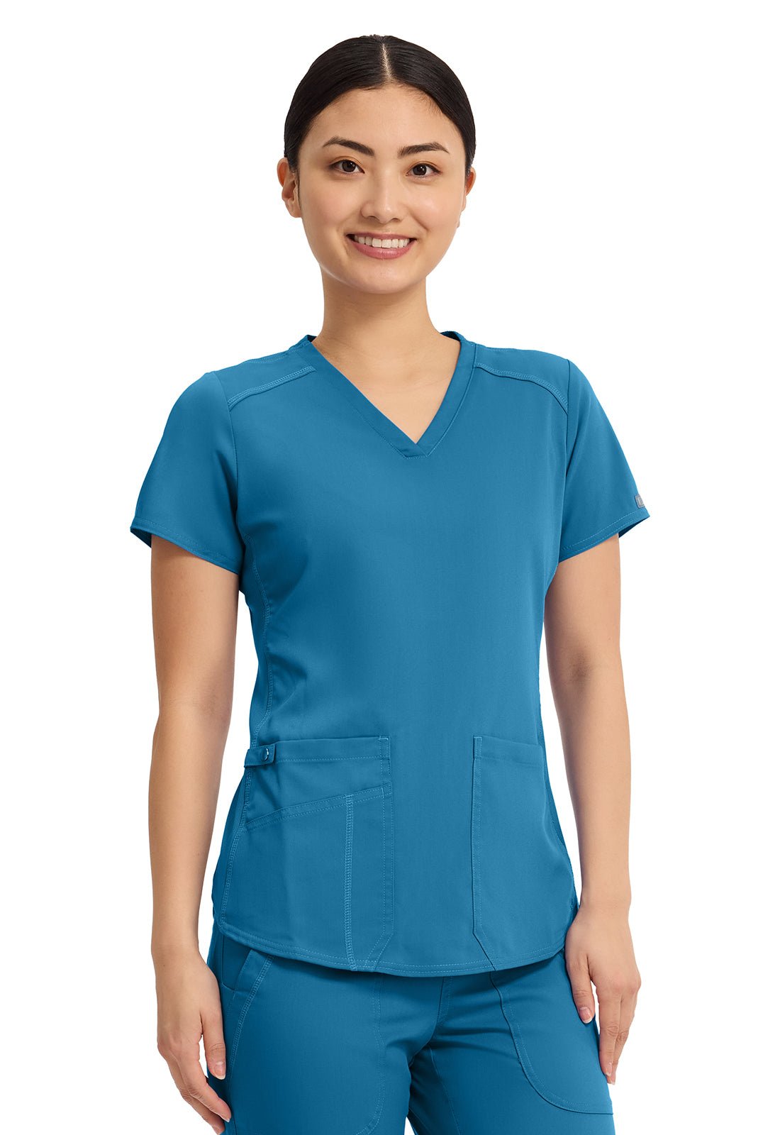 Med Couture Touch Scrubs V Neck Top MC7459 - Scrubs Select