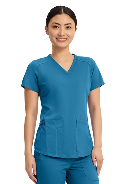 Med Couture Touch Scrubs V Neck Top MC7459 - Scrubs Select