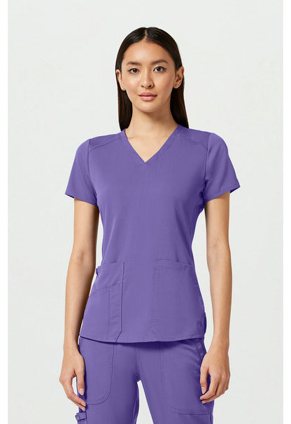 Med Couture Touch Scrubs V Neck Top MC7459 - Scrubs Select
