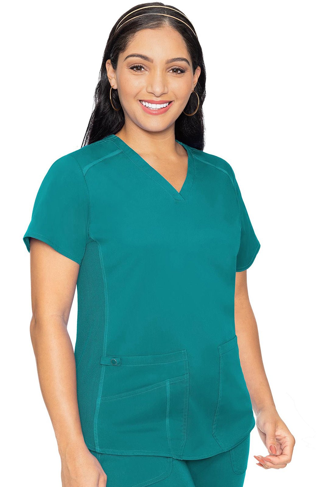 Med Couture Touch Scrubs V Neck Top MC7459 - Scrubs Select