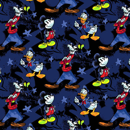 Mickey Donald Goofy Cherokee Tooniforms Disney Men's V Neck Scrub Top TF788 MKZB - Scrubs Select