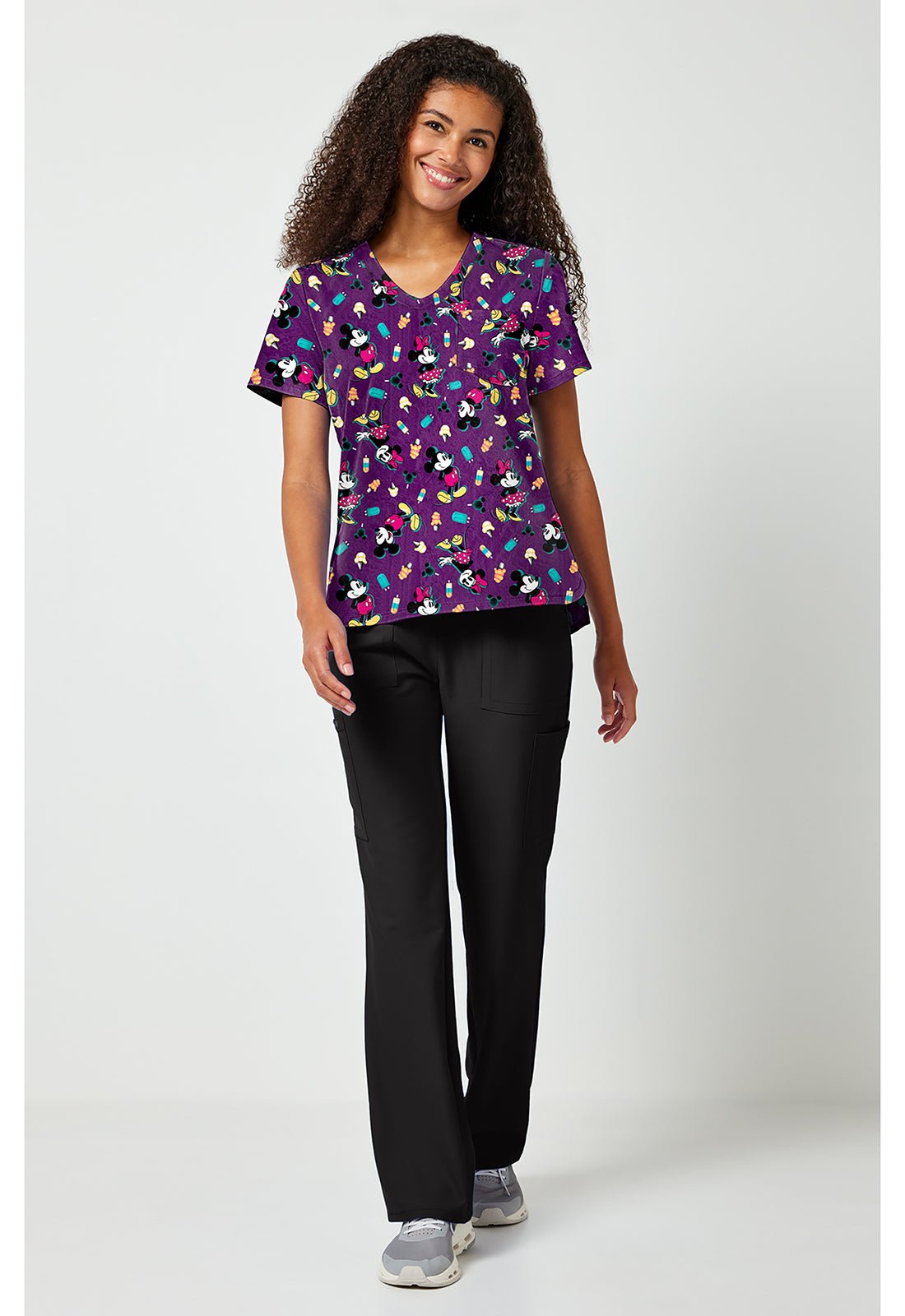 Mickey & Minnie Mouse Tooniforms Licensed Disney V Neck Scrub Top TF797 MKEZ - Scrubs Select