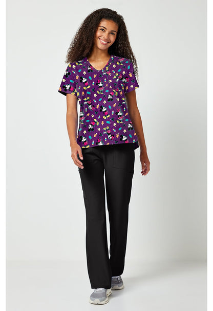 Mickey & Minnie Mouse Tooniforms Licensed Disney V Neck Scrub Top TF797 MKEZ - Scrubs Select