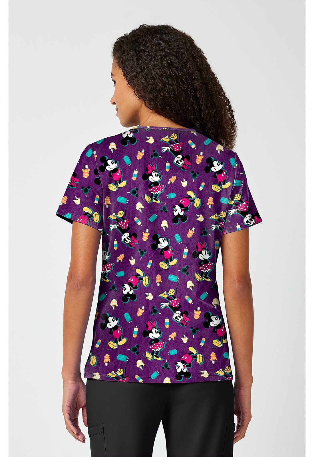 Mickey & Minnie Mouse Tooniforms Licensed Disney V Neck Scrub Top TF797 MKEZ - Scrubs Select
