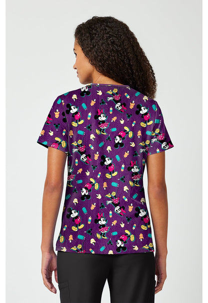 Mickey & Minnie Mouse Tooniforms Licensed Disney V Neck Scrub Top TF797 MKEZ - Scrubs Select