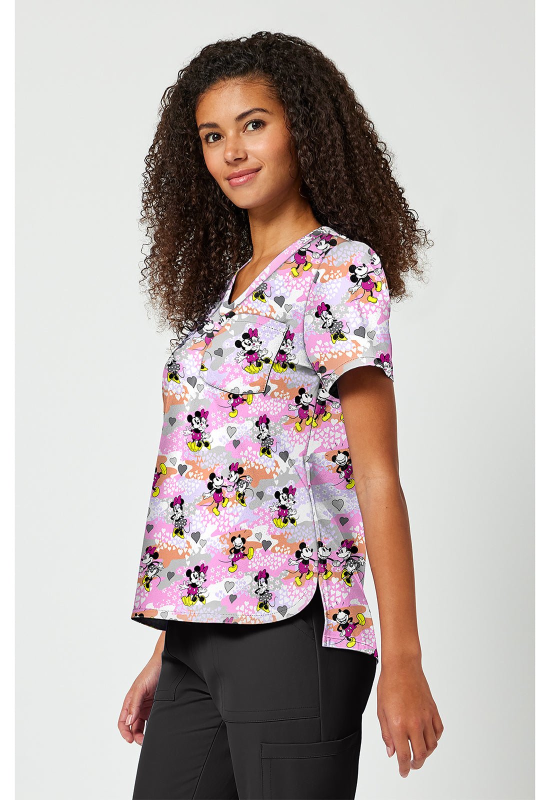 Mickey Minnie Mouse Tooniforms Licensed Disney V Neck Scrub Top TF797 MKXI - Scrubs Select