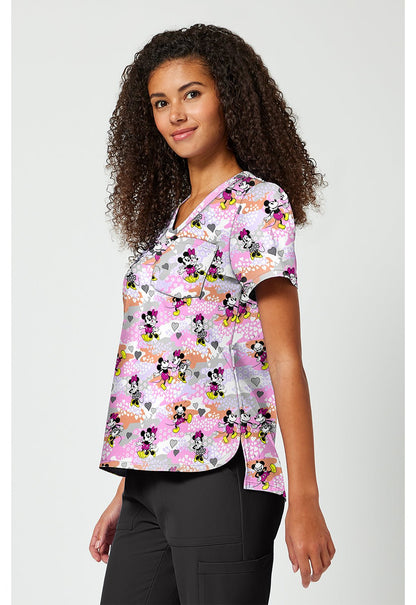 Mickey Minnie Mouse Tooniforms Licensed Disney V Neck Scrub Top TF797 MKXI - Scrubs Select