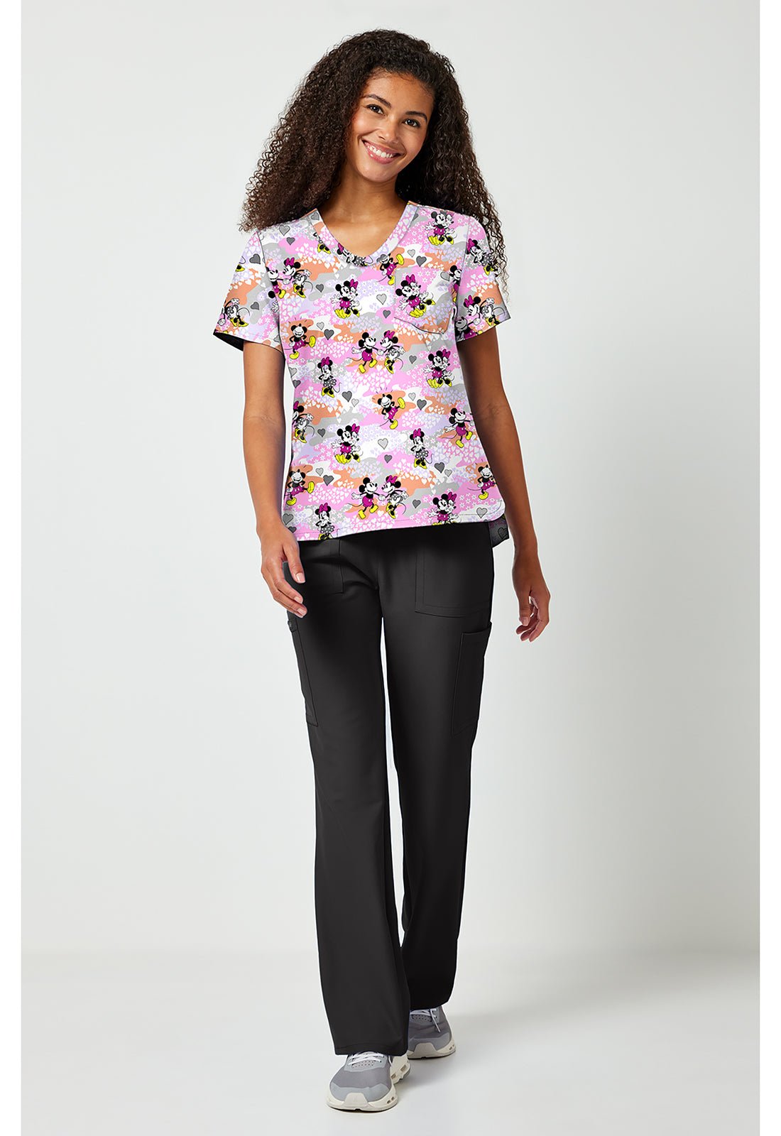 Mickey Minnie Mouse Tooniforms Licensed Disney V Neck Scrub Top TF797 MKXI - Scrubs Select
