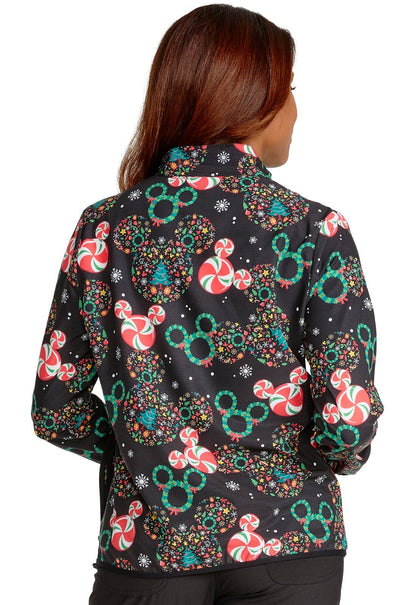 Mickey Mouse Cherokee Tooniforms Disney Christmas Packable Scrub Jacket TF320 MKZD - Scrubs Select