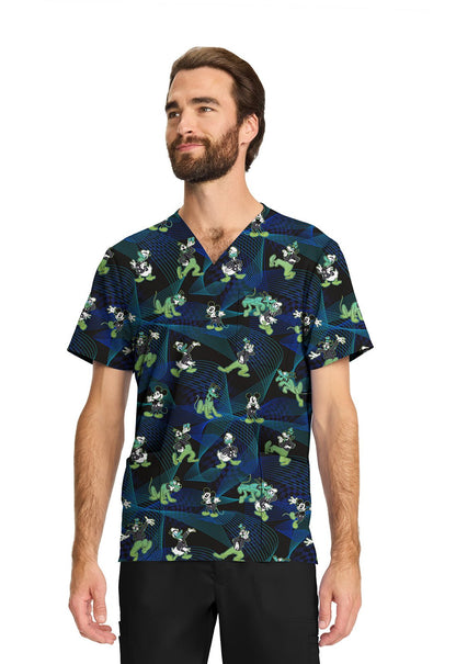 Mickey Mouse Cherokee Tooniforms Disney Men's V Neck Scrub Top TF740 MKIH - Scrubs Select