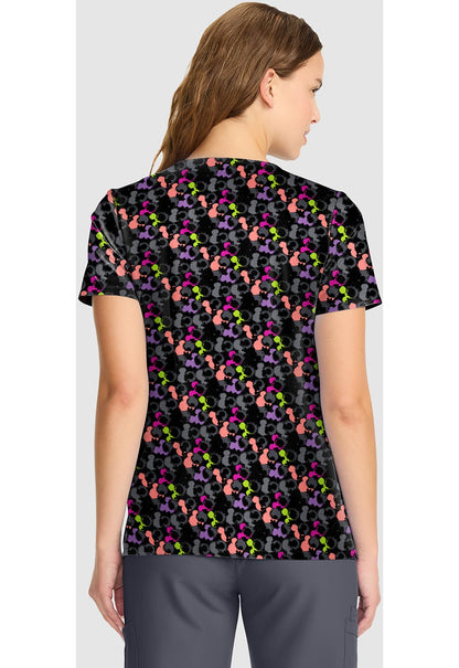 Mickey Mouse Cherokee Tooniforms Disney V Neck Scrub Top TF626 MKZI - Scrubs Select