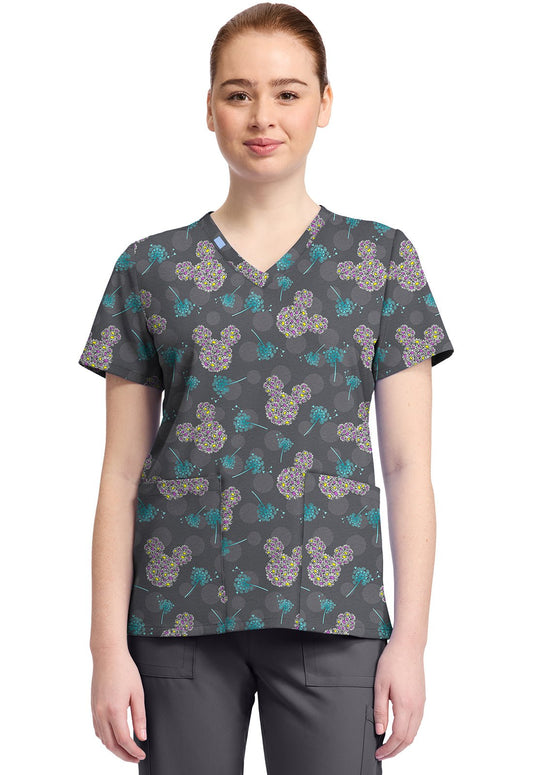 Mickey Mouse Licensed Disney V Neck Scrub Top TF796 MKYX - Scrubs Select