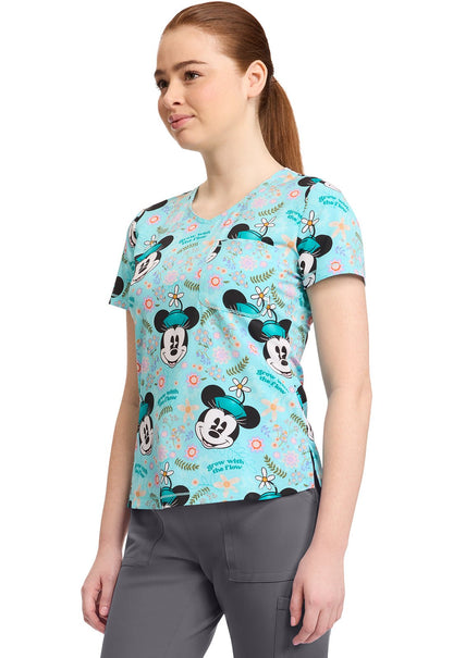 Mickey Mouse Tooniforms Disney Rounded V Neck Scrub Top TF786 MNWS - Scrubs Select