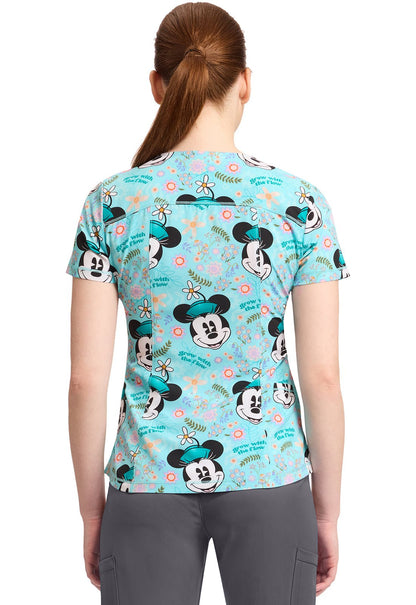 Mickey Mouse Tooniforms Disney Rounded V Neck Scrub Top TF786 MNWS - Scrubs Select