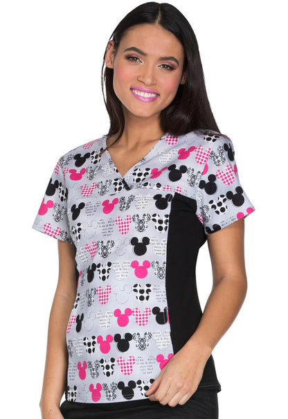 Mickey Mouse Tooniforms Disney V Neck Scrub Top 6875C MKMK - Scrubs Select