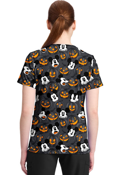 Mickey Mouse Tooniforms Licensed Disney Halloween V Neck Scrub Top TF796 MKZS - Scrubs Select