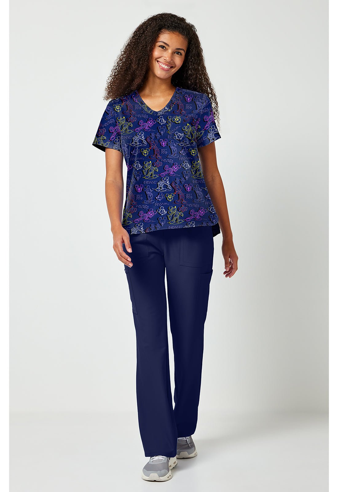 Mickey Mouse Tooniforms Licensed Disney V Neck Scrub Top TF797 MKXC - Scrubs Select