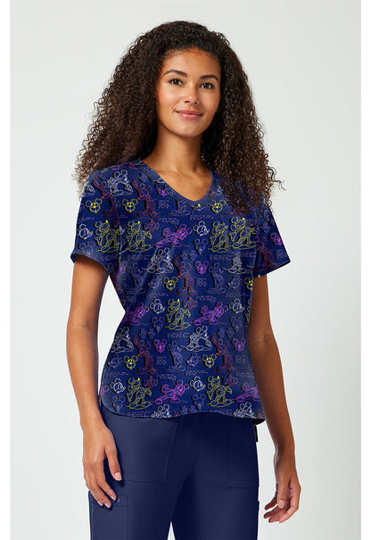 Mickey Mouse Tooniforms Licensed Disney V Neck Scrub Top TF797 MKXC - Scrubs Select