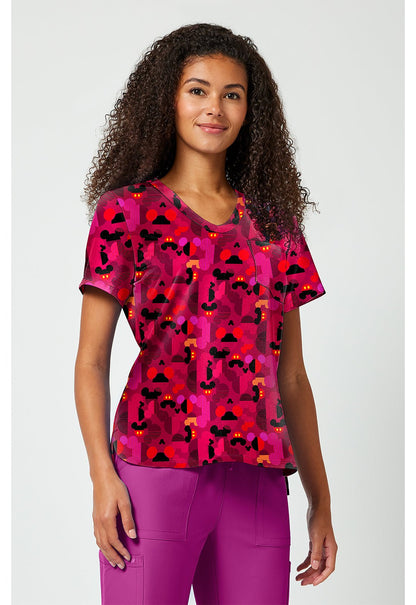 Mickey Mouse Tooniforms Licensed Disney V Neck Scrub Top TF797 MKXG - Scrubs Select
