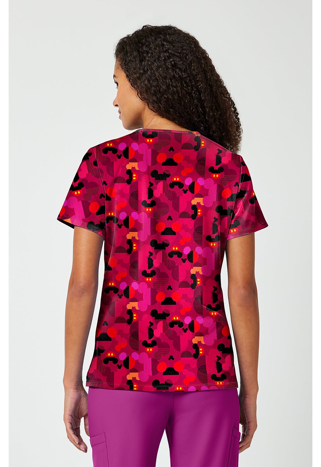 Mickey Mouse Tooniforms Licensed Disney V Neck Scrub Top TF797 MKXG - Scrubs Select
