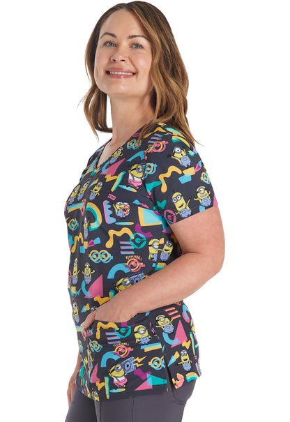 Minions Tooniforms Licensed V Neck Scrub Top TF614 DPPV - Scrubs Select