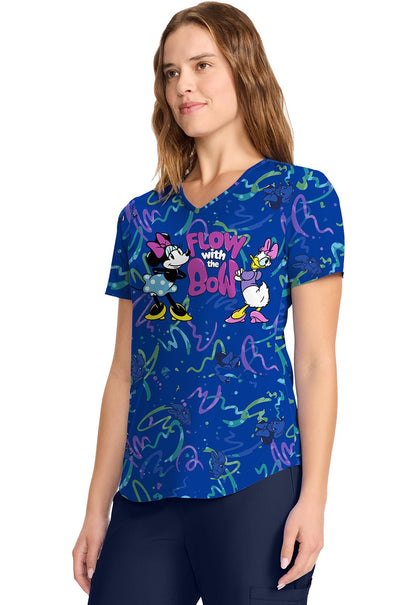 Minnie Daisy Tooniforms Licensed Disney V Neck Scrub Top TF737 MKWZ - Scrubs Select