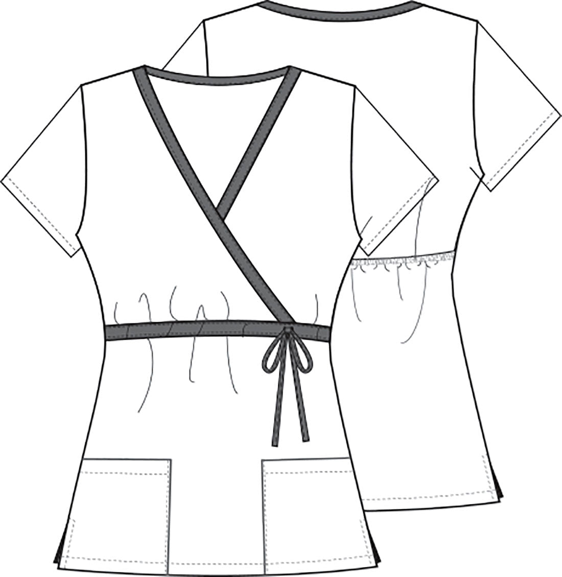 Minnie Mouse Tooniforms Disney Mock Wrap Scrub Top 6625C MKBM - Scrubs Select