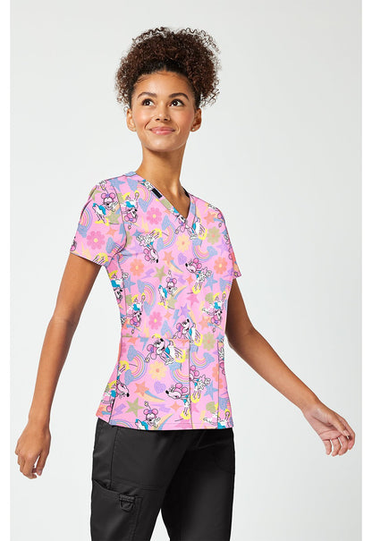 Minnie Mouse Tooniforms Disney V Neck Scrub Top TF796 MNGZ - Scrubs Select