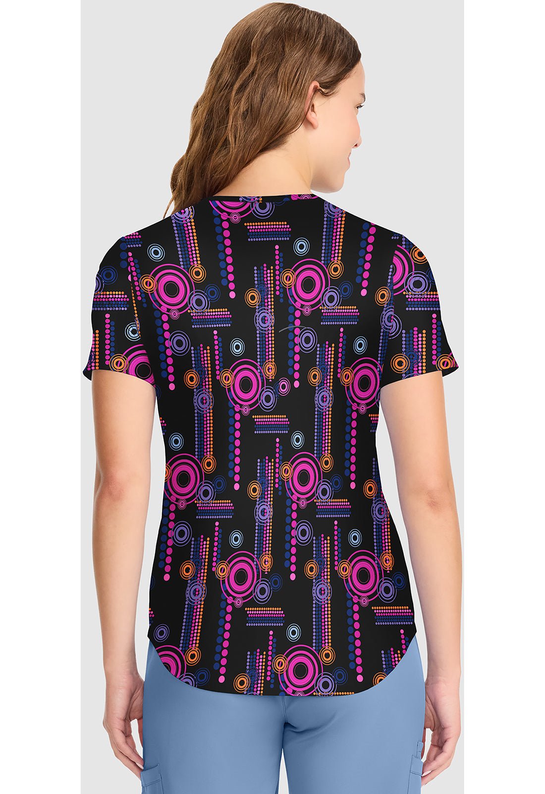 Minnie Mouse Tooniforms Licensed Disney V Neck Scrub Top TF737 MNXT - Scrubs Select