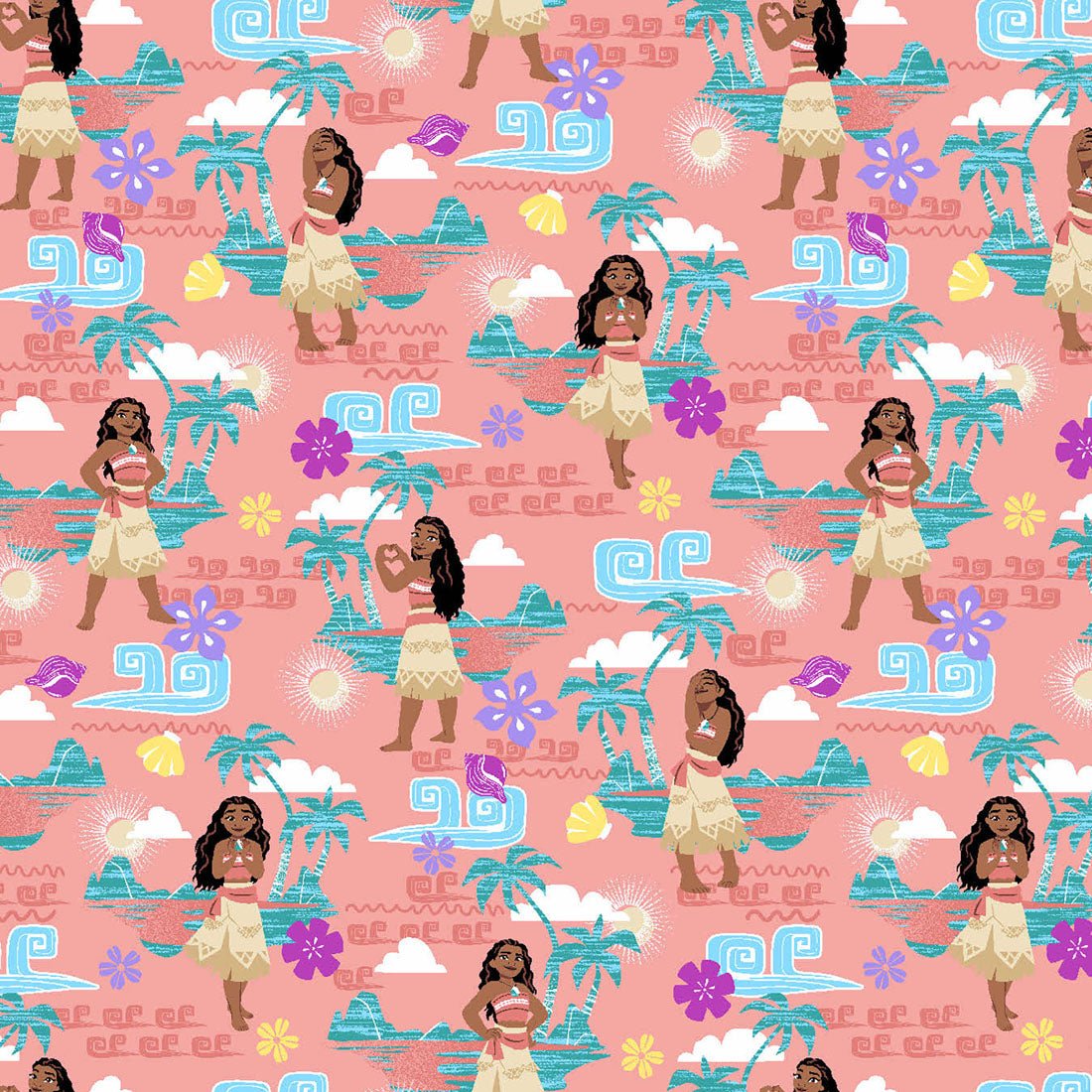 Moana Tooniforms Licensed Disney V Neck Scrub Top TF796 MHIS - Scrubs Select