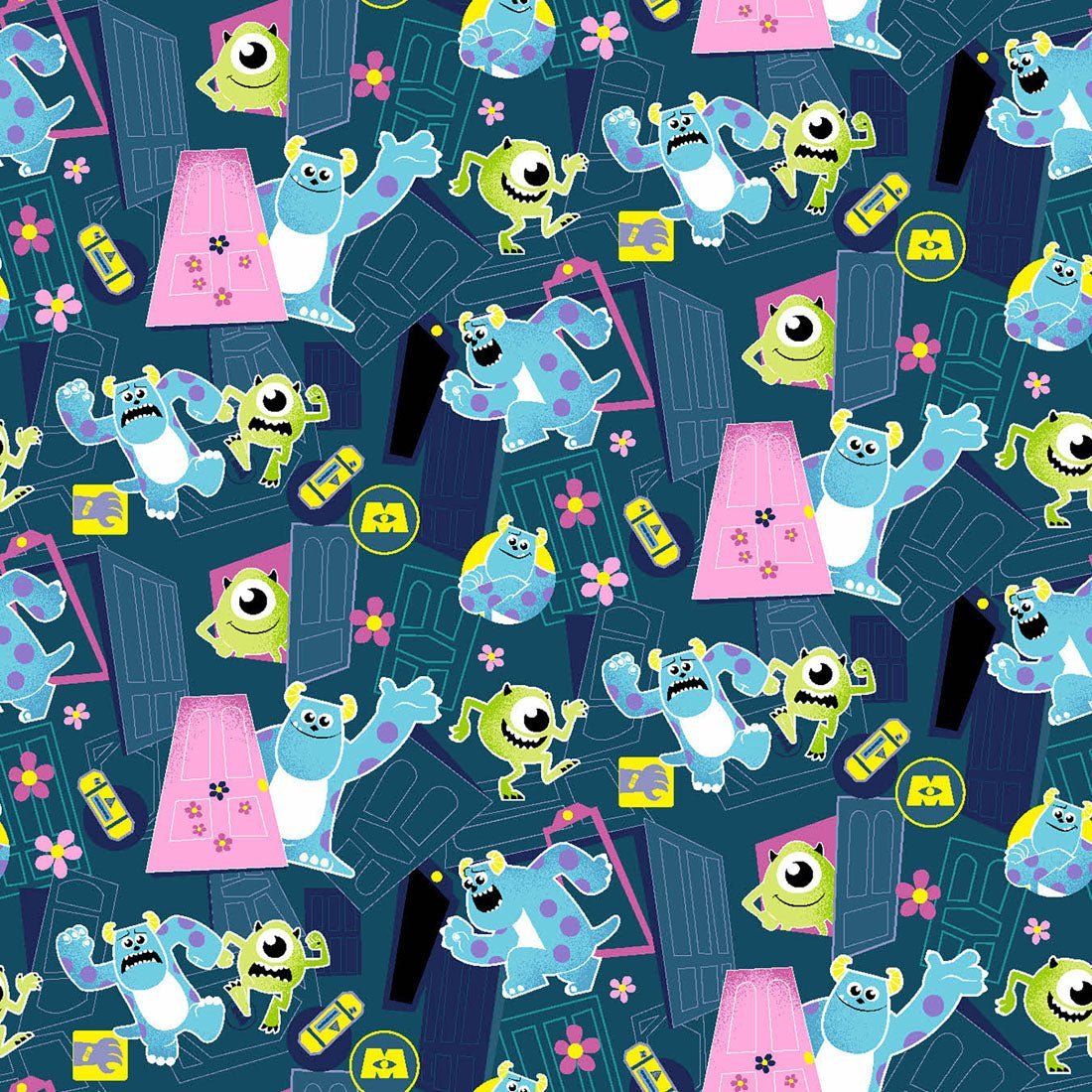 Monster Inc Tooniforms Disney Pixar V Neck Medical Scrub Top TF614 MCSC - Scrubs Select