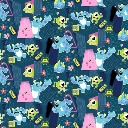 Monster Inc Tooniforms Disney Pixar V Neck Medical Scrub Top TF614 MCSC - Scrubs Select