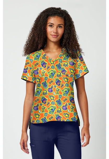 Monsters Inc Tooniforms Licensed Disney V Neck Scrub Top TF797 MCMP - Scrubs Select