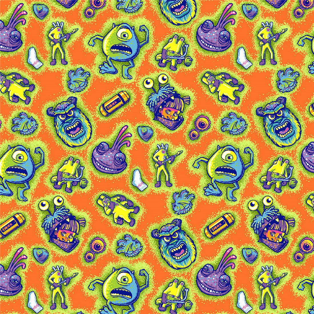 Monsters Inc Tooniforms Licensed Disney V Neck Scrub Top TF797 MCMP - Scrubs Select