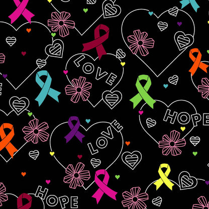 Multi Awareness Dickies Print V Neck Scrub Top DK700 HOHR - Scrubs Select