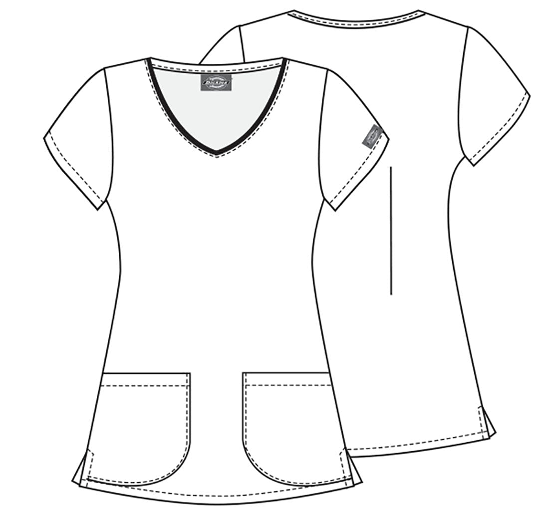 Multi Awareness Dickies Print V Neck Scrub Top DK700 HOHR - Scrubs Select