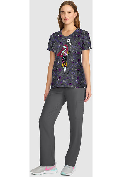 Nightmare Before Christmas Cherokee Tooniforms Disney V Neck Scrub Top TF626 NCFO - Scrubs Select