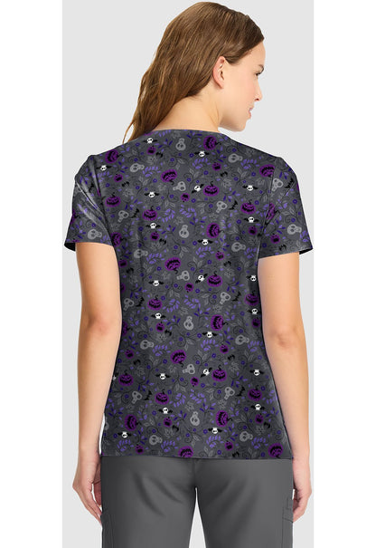 Nightmare Before Christmas Cherokee Tooniforms Disney V Neck Scrub Top TF626 NCFO - Scrubs Select