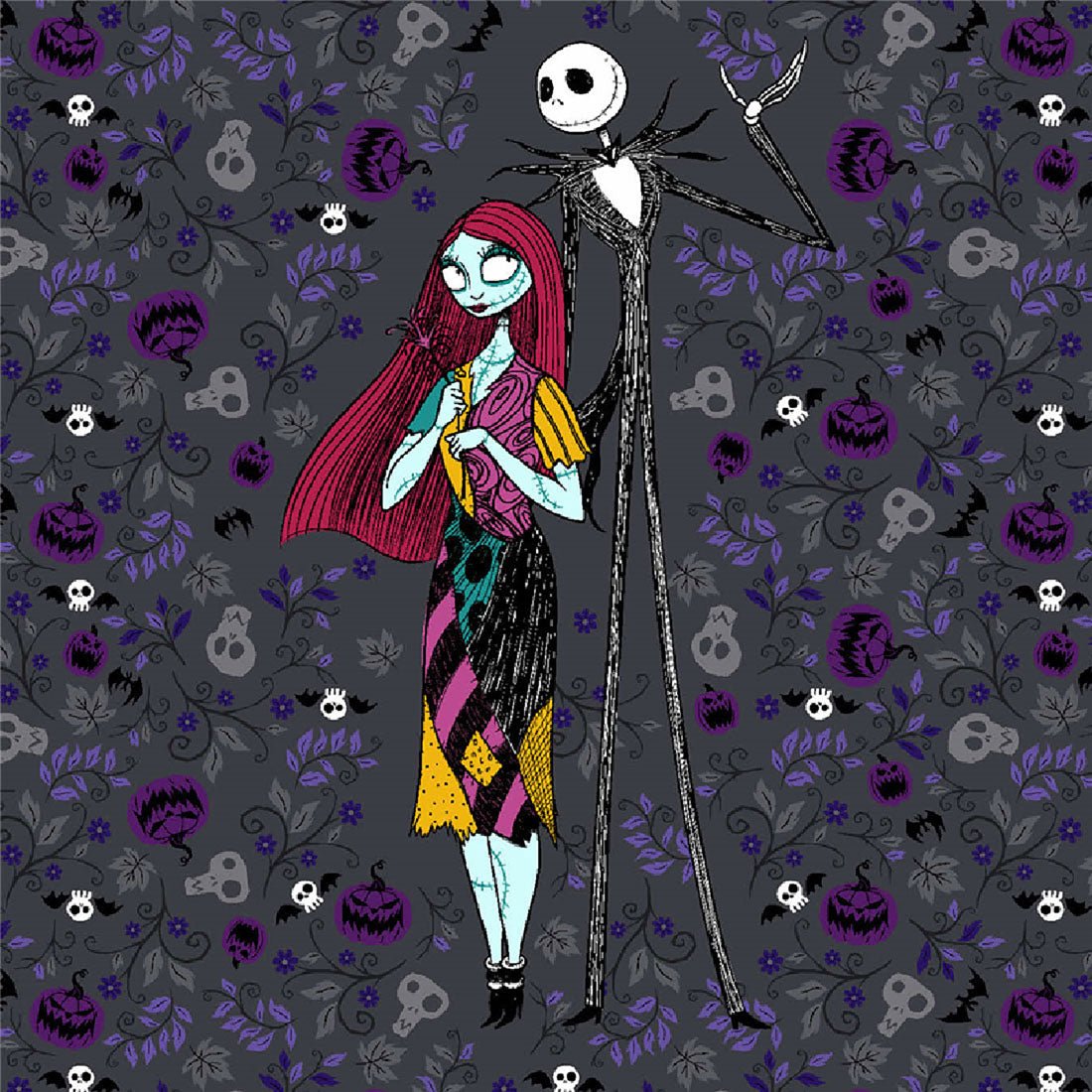 Nightmare Before Christmas Cherokee Tooniforms Disney V Neck Scrub Top TF626 NCFO - Scrubs Select