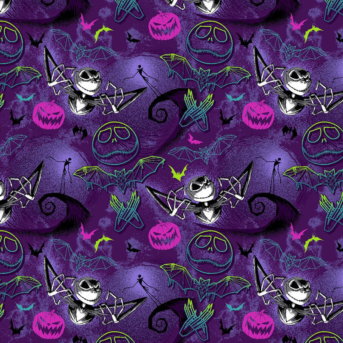 Nightmare Before Christmas Tooniforms Licensed Disney V Neck Scrub Top TF796 NCGL - Scrubs Select