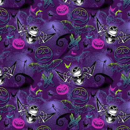 Nightmare Before Christmas Tooniforms Licensed Disney V Neck Scrub Top TF796 NCGL - Scrubs Select