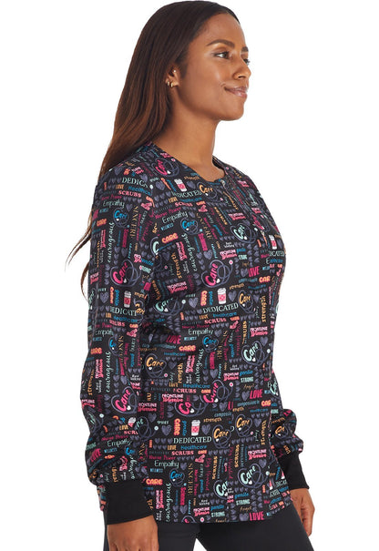 Nurse Power Cherokee Print Warm Up Scrub Jacket CK321 NUPW - Scrubs Select