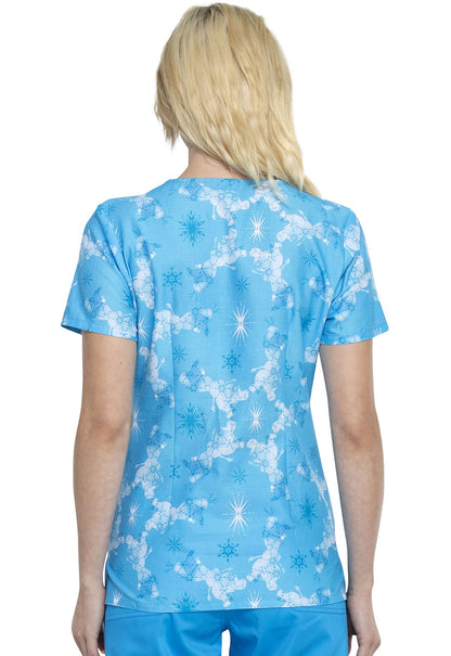 Olaf Tooniforms Licensed Frozen V Neck Scrub Top TF626 FZIB - Scrubs Select