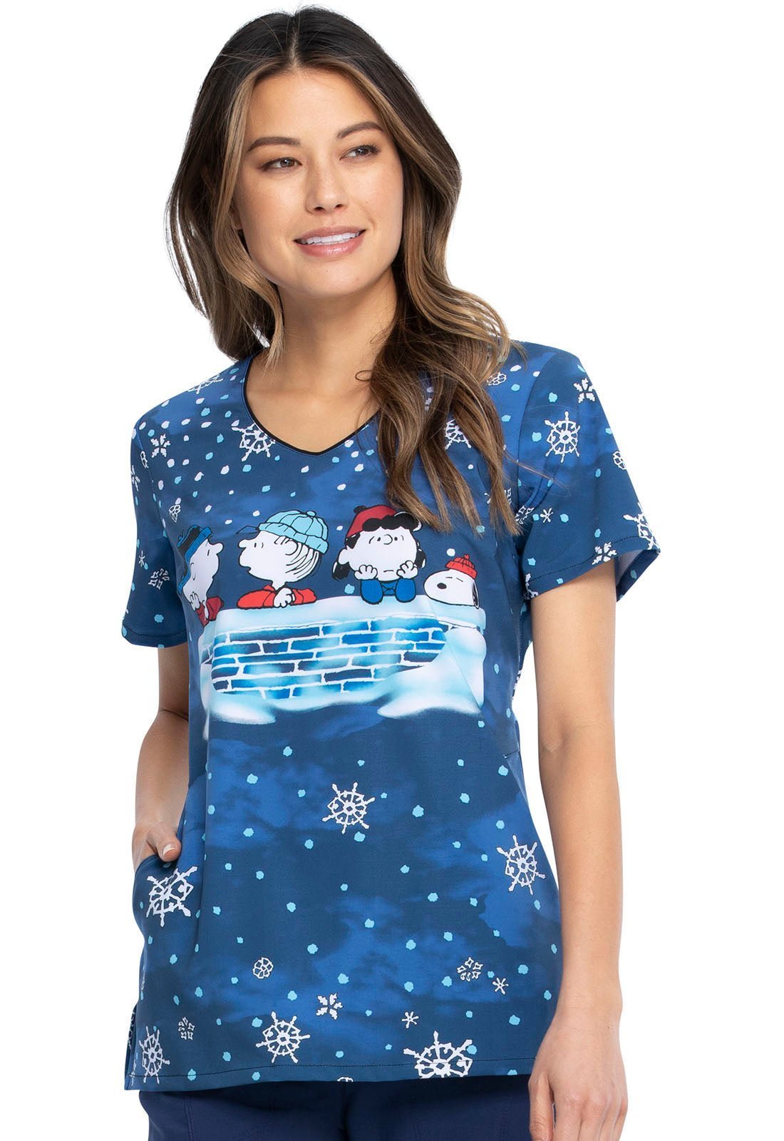Peanuts Tooniforms Licensed V Neck Scrub Top TF626 PNOF - Scrubs Select
