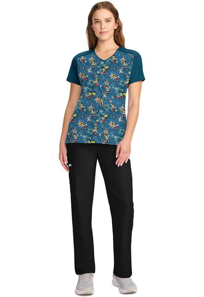 Pinocchio Tooniforms Disney Licensed V Neck Scrub Top TF639 PILB - Scrubs Select