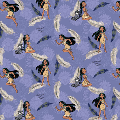 Pocahontas Tooniforms Licensed Disney V Neck Scrub Top TF796 PRPW - Scrubs Select