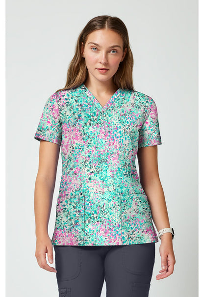 Pretty Rugged Cherokee Achieve V-Neck Scrub Top CK00010 PRTR - Scrubs Select